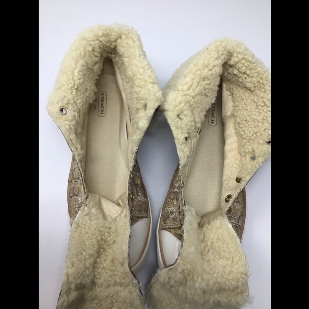 Coach High Top Bonney Shearling Sneakers womens - Picture 9 of 10